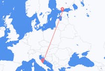 Flyg från Tallinn, Estland till Pescara, Italien