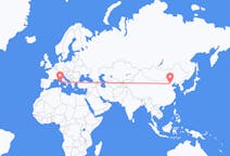 Flyg från Peking, Kina till Olbia, Italien