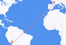 Flyrejser fra Tacna, Peru til Toulouse, Frankrig