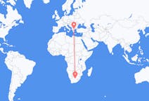 Flyreiser fra Kimberley, Nordkapp, Sør-Afrika til Thessaloniki, Hellas