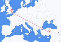 Flyreiser fra Nevşehir, Tyrkia til London, England