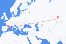 Fly fra Gorno-Altaysk til Barcelona