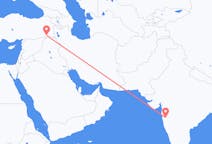 出发地 印度浦那目的地 土耳其舍爾納克的航班