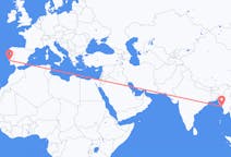Lennot Kyaukpyusta, Myanmar (Burma) Lissaboniin, Portugali