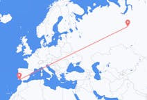 Flights from Kogalym, Russia to Faro, Portugal