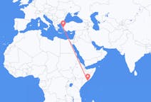 出发地 索马里出发地 摩加迪休目的地 土耳其伊兹密尔的航班