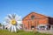 The Forum Marinum Museum and giant Daisy in Turku