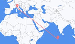 Flyrejser fra Gan, Maldiverne til Pisa, Italien