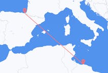 Loty z Trypolis, Libia do San Sebastián, Hiszpania