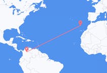 Flyg från Bucaramanga, Colombia till Funchal, Portugal