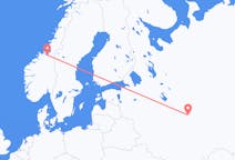 Vols depuis la ville de Nijni Novgorod vers la ville de Trondheim
