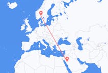 Flights from Al-`Ula to Oslo