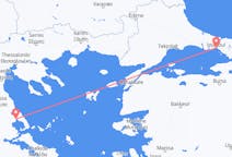 Vols depuis la ville d'Istanbul vers la ville de Vólos