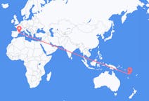 Flyrejser fra Valesdir, Vanuatu til Barcelona, Spanien