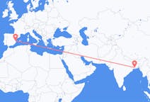 Loty z Kolkata w Indiach do Walencji w Hiszpanii
