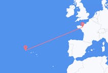 Flights from Rennes, France to Flores Island, Portugal
