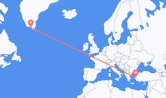 Flights from Qaqortoq to Izmir