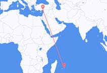 Vluchten van Mauritius Eiland naar Adana