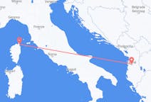 Flyrejser fra Tirana, Albanien til Bastia, Frankrig