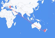 Flyreiser fra Invercargill, New Zealand til Izmir, Tyrkia