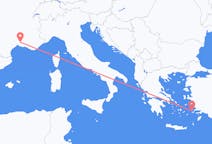 Vluchten van Kalymnos naar Nîmes