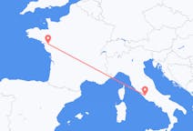 Flyg från Rom, Italien till Nantes, Frankrike