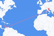 Flyreiser fra Cartagena, Colombia til Pescara, Italia