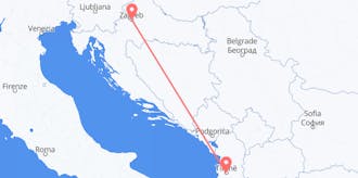 Flights from Albania to Croatia