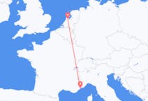 Flyrejser fra Amsterdam, Holland til Nice, Frankrig