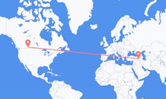 Flyreiser fra Medicine Hat, Canada til Van, Tyrkia
