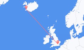 Flyreiser fra Storbritannia til Island