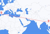 Flyreiser fra Kengtung, Myanmar (Burma) til Sevilla, Spania