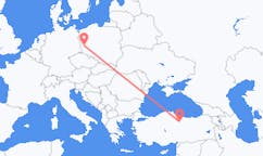 Flyrejser fra Tokat, Tyrkiet til Zielona Góra, Polen