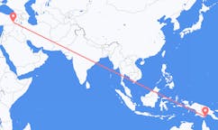 파푸아 뉴기니 다루에서 출발해 터키 배트맨에게(으)로 가는 항공편