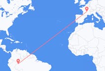 Flyreiser fra Leticia, Amazonas, Colombia til Clermont-Ferrand, Frankrike