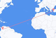 Flyreiser fra Bogotá, Colombia til Izmir, Tyrkia