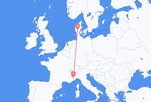 Flights from Cuneo, Italy to Billund, Denmark