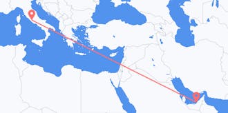 Flyrejser fra Forenede Arabiske Emirater til Italien