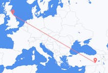 Flights from Batman, Turkey to Newcastle upon Tyne, the United Kingdom