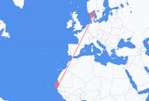 Flüge von Dakar, der Senegal nach Billund, Dänemark