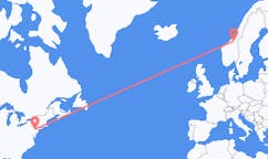 Flyg från Allentown, USA till Trondheim, Norge