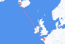 Loty z Nantes, Francja do Reykjaviku, Islandia