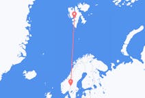 Vluchten van Rörbäcksnäs, Zweden naar Spitsbergen, Spitsbergen en Jan Mayen