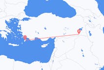 Flyg från Şırnak till Rhodes, England
