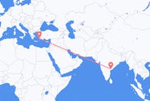 Flights from Vijayawada, India to Kos, Greece