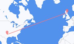 Flyrejser fra Dallas, USA til Dundee, Skotland