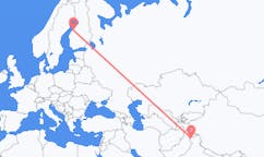 Loty z Śrinagar, Indie do Kokkoli, Finlandia