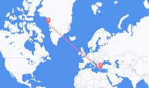 Vluchten van Upernavik, Groenland naar Iraklion, Griekenland