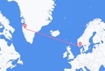 Flyreiser fra Kristiansand, Norge til Kangerlussuaq, Grønland