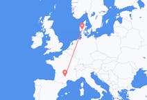 出发地 丹麦出发地 比隆目的地 法国罗德兹的航班